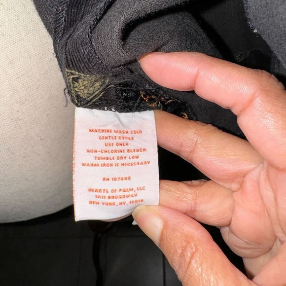 Hearts of Palms printed Corduroy Jacket with embroidered borders-size approx Lg - Picture 14 of 14